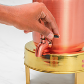 Pure Copper Pineapple Water Dispenser | Leak Proof Water Dispenser with Tap | Matte Finish